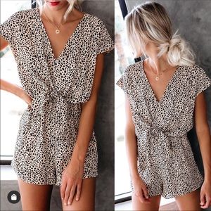 VICI animal tie front romper